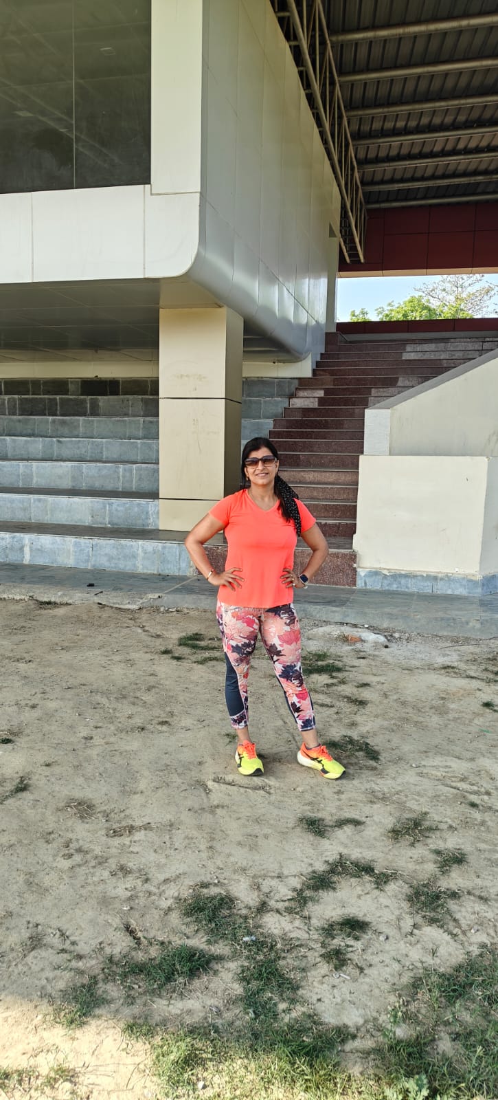 Customer staying active outdoors after completing her weight loss course