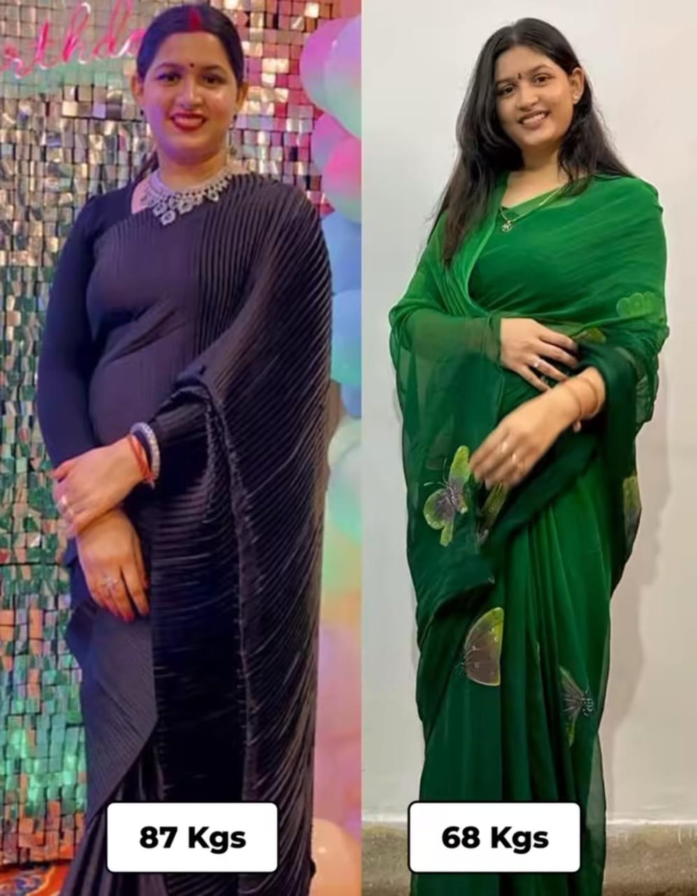 Customer transformation from 87 kg to 68 kg